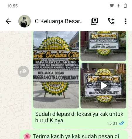 Pengiriman Papan Bunga Duka Batujaya